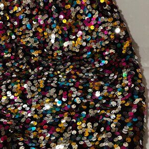 Shein Curve Multicolor Sequin Skirt 2XL Party Fit